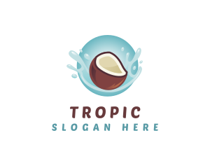 Coconut Fresh Splash logo design