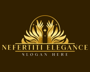 Elegant Hand Floral Ornament logo design