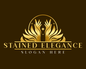 Elegant Hand Floral Ornament logo design