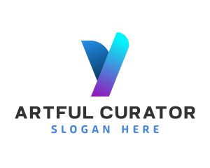 Modern Digital Letter Y logo design