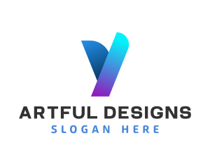 Modern Digital Letter Y logo design