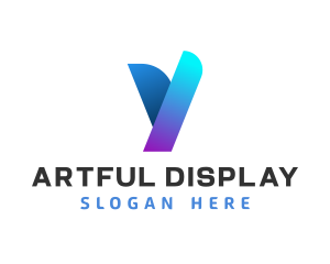 Modern Digital Letter Y logo design