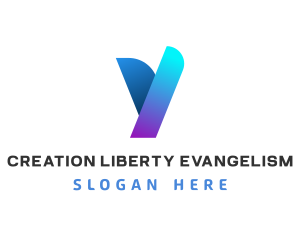 Modern Digital Letter Y logo design