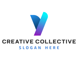 Modern Digital Letter Y logo design