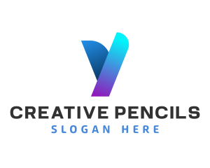 Modern Digital Letter Y logo design