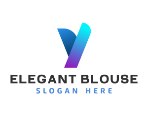 Modern Digital Letter Y logo design