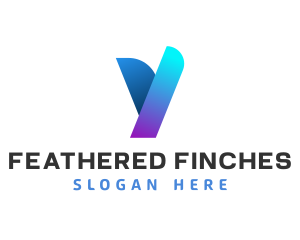 Modern Digital Letter Y logo design