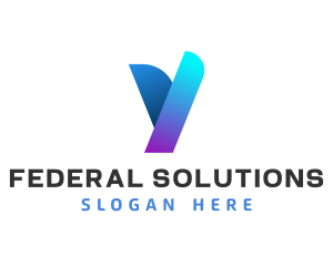 Modern Digital Letter Y logo design