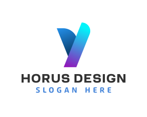 Modern Digital Letter Y logo design