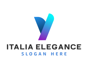 Modern Digital Letter Y logo design