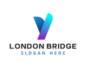 Modern Digital Letter Y logo design