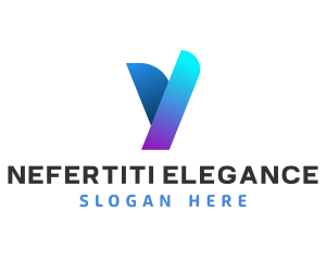 Modern Digital Letter Y logo design