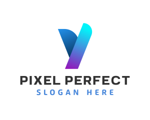 Modern Digital Letter Y logo design