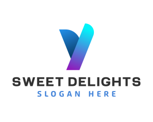 Modern Digital Letter Y logo design