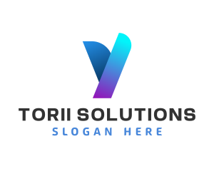 Modern Digital Letter Y logo design