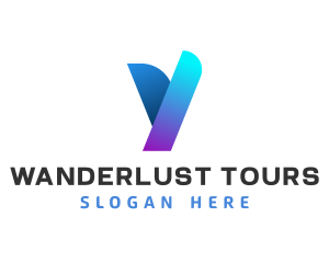 Modern Digital Letter Y logo design