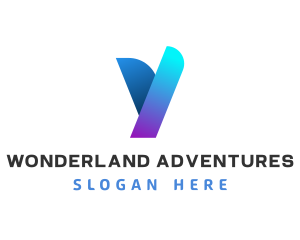 Modern Digital Letter Y logo design