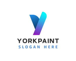 Modern Digital Letter Y logo design