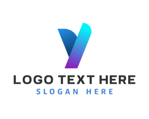 Initial - Modern Digital Letter Y logo design