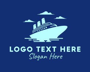 Ferry - Travel Cruise Liner logo design