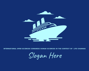 Ship - Travel Cruise Liner logo design
