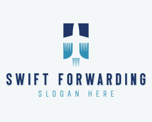 Forwarding - Plane Logistics Forwarding logo design