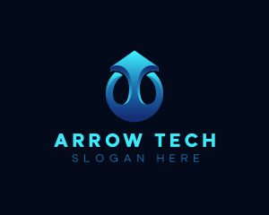  Cyber Tech Arrow logo design