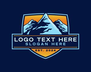 Mountain - Alpine Mountain Hiking logo design