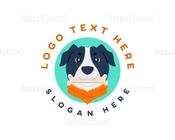 Cute Dog Bandana Logo