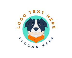 Cute Dog Bandana logo design