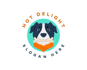 Cute Dog Bandana logo design