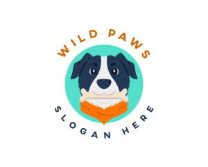 Cute Dog Bandana logo design