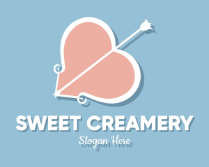 Heart Bow Valentines logo design