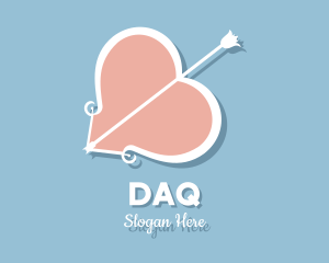 Sweet - Heart Bow Valentines logo design