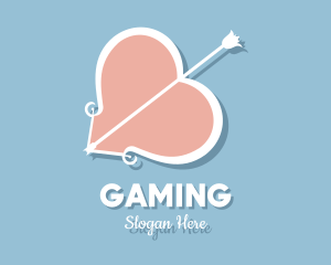 Romantic - Heart Bow Valentines logo design
