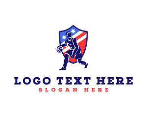 American - Varsity Athlete Basketball logo design