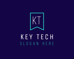 Tech Flag Banner logo design