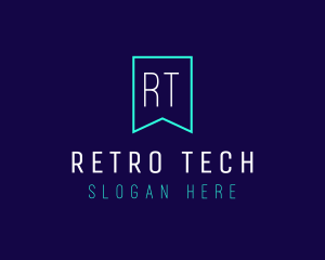 Tech Flag Banner logo design