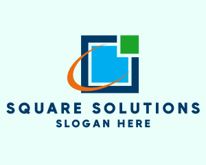 Square - Technology Orbit Square logo design
