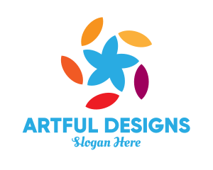 Colorful Star Art  logo design