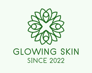 Flower Cosmetics Skin Care  logo design