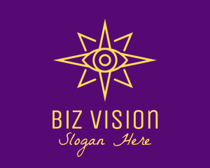 Yellow Mystic Eye Star logo design