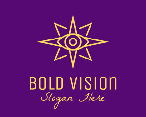 Yellow Mystic Eye Star logo design