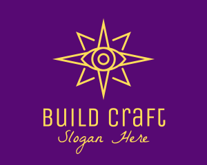 Yellow Mystic Eye Star logo design