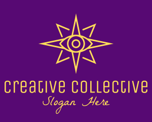 Yellow Mystic Eye Star logo design