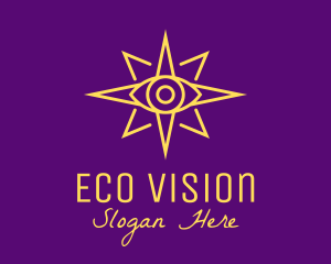 Yellow Mystic Eye Star logo design