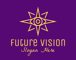 Yellow Mystic Eye Star logo design