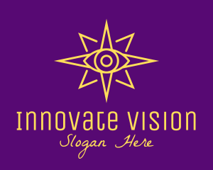 Yellow Mystic Eye Star logo design