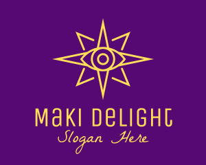 Yellow Mystic Eye Star logo design