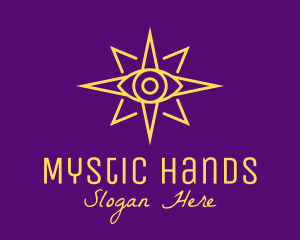 Yellow Mystic Eye Star logo design